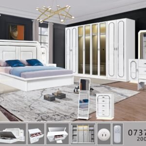غرف نوم مودرن متكاملة 7 قطع كود (0737)