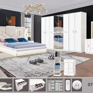 غرفه نوم متكاملة 7 قطع(0739)