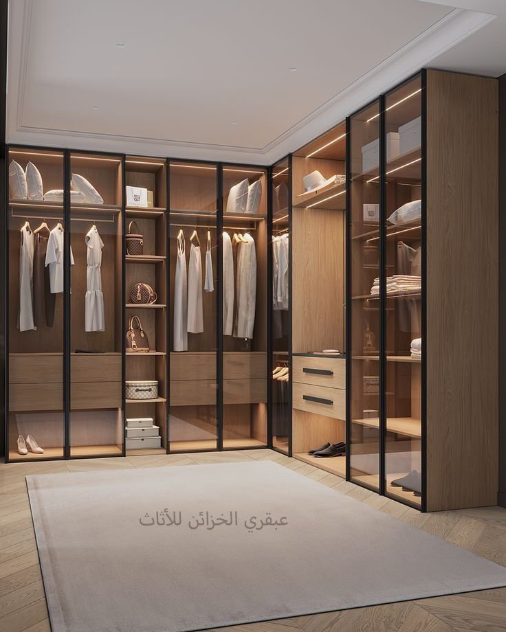 خزائن تفصيل(أبواب زجاج مفصلات)